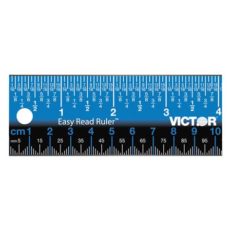 Victor Ez18sbl Easy Read 18 Blue Stainless Steel Ruler 132