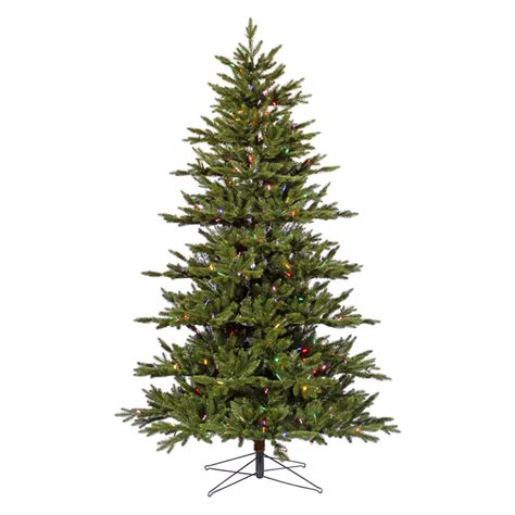 Diy vintage tabletop christmas tree from common noble fir. 7.5 ft. Noble Fir Medium Pre-lit Multi LED Christmas Tree ...