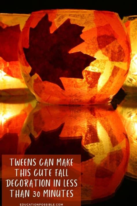 This Simple Autumn Leaf Luminary Is A Fun Fall Craft For Kids