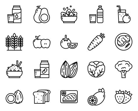 Healthy Food Outline Icon And Symbol For Website Application 2915886