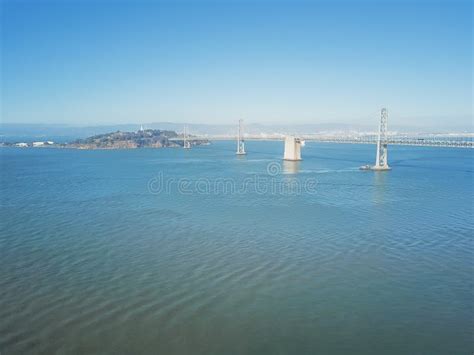 Aerial View San Francisco Oakland Bay Bridge California Usa Stock