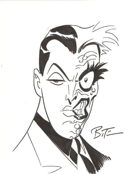 Two Face By Bruce Timm Comic Art Batman Art Drawing Batman Artwork Dc