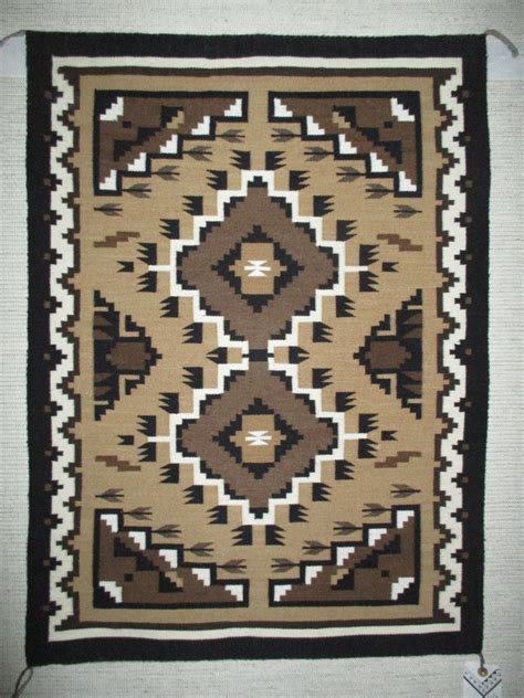 Two Grey Hills Weaving By Larry Nathaniel Smaller Size Two Grey