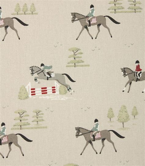 Sophie Allport Horses Fabric Multi Great And Fun Horse Riding Fabric