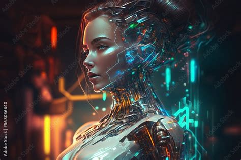 Wallpaper With Futuristic People Androids Robot Cyborg Advanced