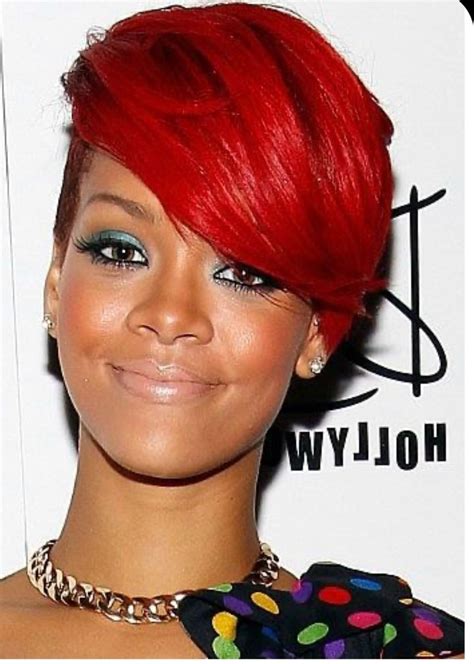 Rihanna With Red Short Hair Short Hair