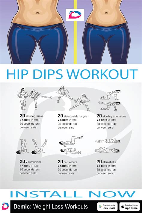Dip Workout Hip Dip Exercise Hips Dips