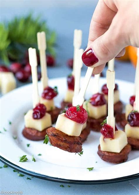 Andouille Sausage Appetizer Bites With Cranberry Cheddar Mini Bites