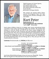 Todesanzeigen von Kurt Peter | Todesanzeigen Vorarlberger Nachrichten