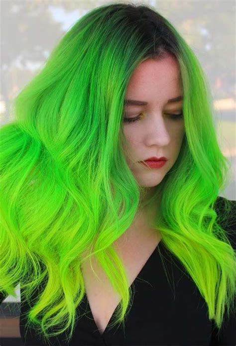 Green Hair Dye Kits To Try Neon Green Hair Neon Hair Neon Hair Color