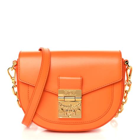 Mcm Calfskin Mini Patricia Crossbody Bag Orange 1187549 Fashionphile