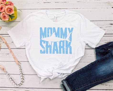 Mommy Shark Tee Shirt Mama Shark T Shirt Moms T Baby Etsy
