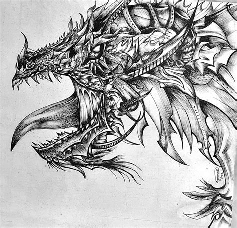 Angry Dragon Drawing By Jagannath Sardar Pixels