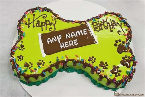 Large Bone Shape Happy Birthday Dog Cake Smittymitts