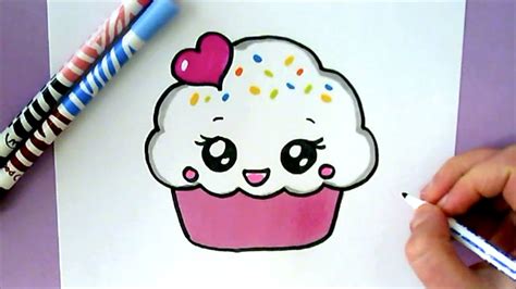 how to draw a cute cupcake youtube