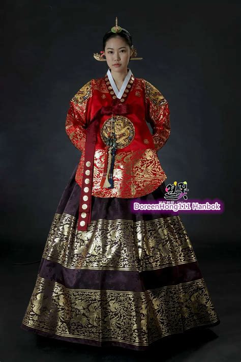 Hanbok Dress Traditional Korean Ceremony Costume Dangui Korean Royal Costume In Asia And Pacific