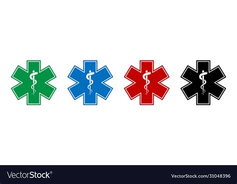 Emergency Medical Symbol Isolated Medical Signs Vector Image