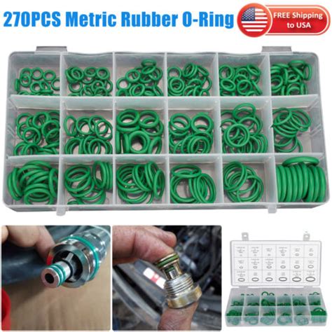 270pcsset Metric Rubber O Ring Washer Assortment Kit Gasket Automotive