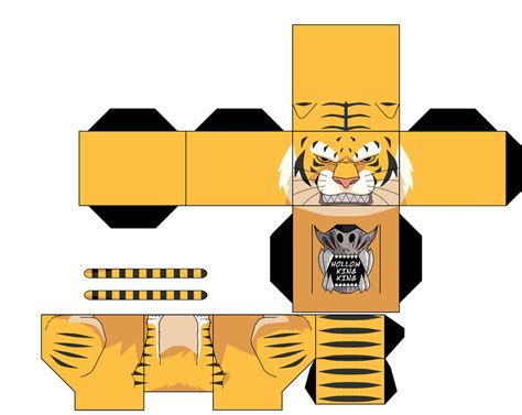 Giant Tiger Paper Toy Free Printable Papercraft Templates