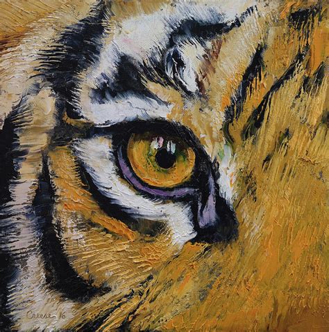 Tiger Eye Painting By Michael Creese