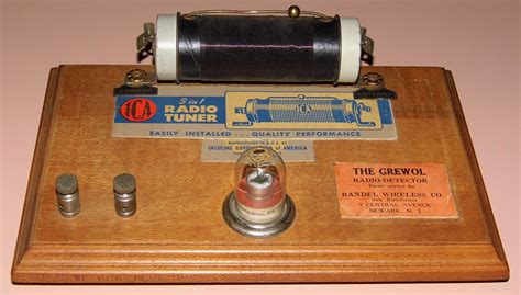 Vintage 1920s Era Crystal Radio With Grewol Detector And Ica Radio
