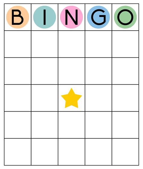 Free Printable Bingo Card Template Printable Templates