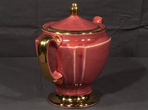 Vintage Berry Gold Teapot Cg Warranted 22 Kt Gold Dinnerware Etsy