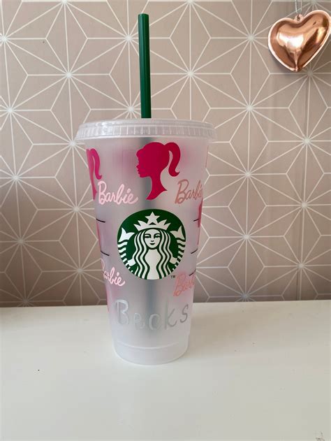 Barbie Starbucks Reusable Cold Cup Etsy