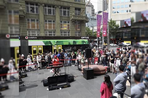 Tones And I Performed A Surprise Busking Set In Melbourne Today