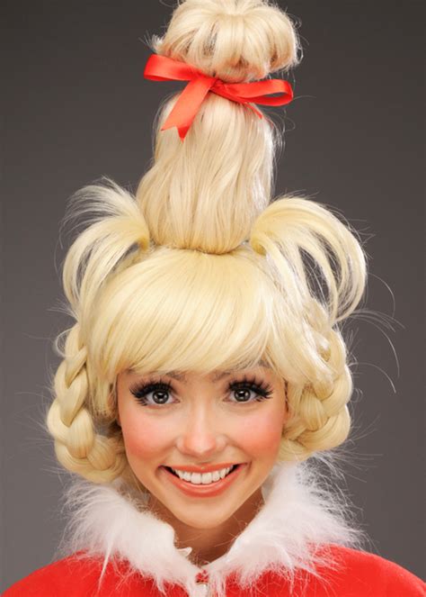 Cindy Lou Who Style Grinch Girl Costume Wig Whoville Adult Whoville