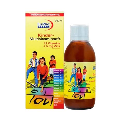 شربت مولتی ویتامین Eurho Vital Kinder Multivitamin Saft 200ml فروشگاه
