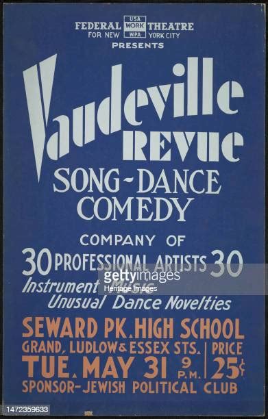 Vaudeville Poster Photos And Premium High Res Pictures Getty Images