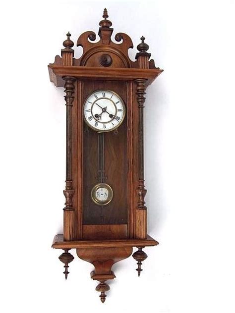 360 R A Antique German Clock Wenamel Dial And Pendulum Lot 360
