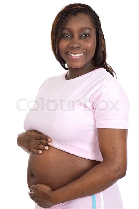 African Pregnant Woman Stock Image Colourbox