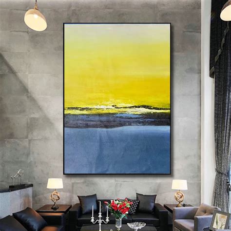 Extra Large Painting On Canvasyellow Abstract Oil Painting Etsy