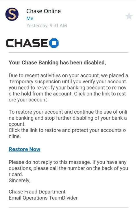 Watch Out For These Chase Scam Emails Rscams