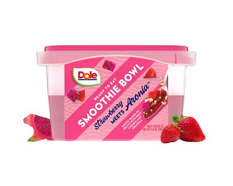 Dole Strawberry Meets Aronia Premade Frozen Smoothie Bowl Dole Sunshine