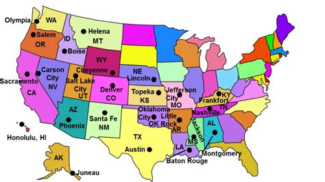 Usa Map States And Capitals Printable Us Capitals Map Printable Fresh Printable Map Of The