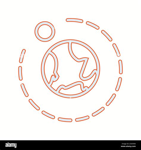 Unique Moons Orbiting Earth Vector Line Icon Stock Vector Image And Art