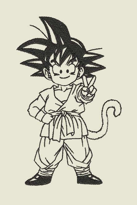 Anime Embroidery Goku Peace Lineart Age Store Embroidery Patterns