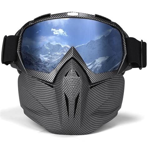 KUTOOK Snowmobile Mask Ski Glasses UV Protection Snowboard Goggles Windproof Winter Face Mask