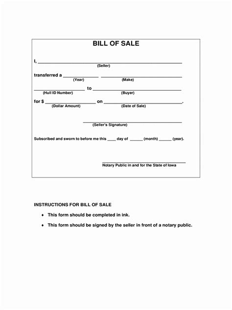 50 Basic Bill Of Sale Template Ufreeonline Template