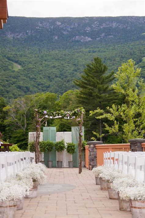 Rustic Chic Outdoor Ceremony In Stowe Vt Image By