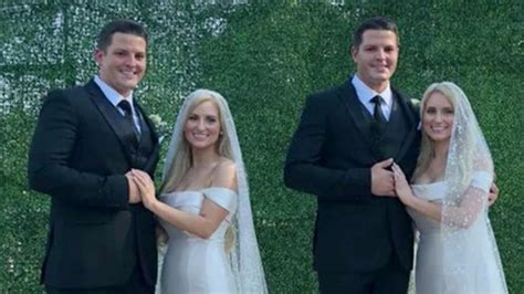 identical twin sisters marry identical twin brothers at twins day festival fox news