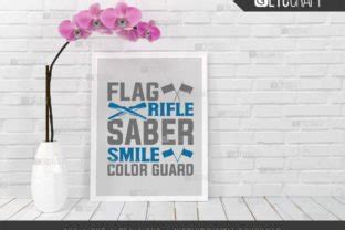 Flag Rifle Saber Smile Color Guard SVG Graphic By ETC Craft Store