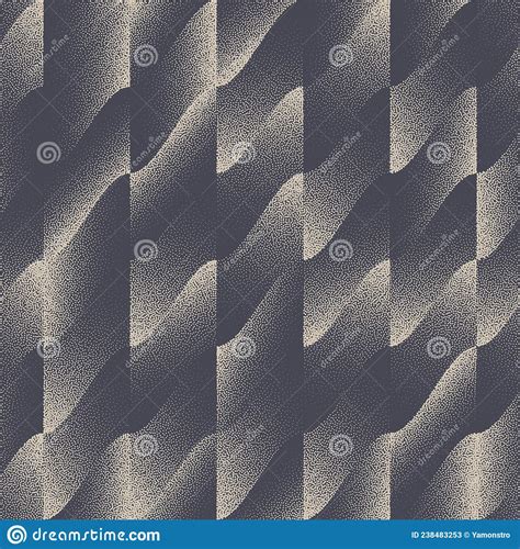 Incline Stippled Wavy Structure Seamless Pattern Vector Abstract