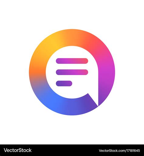 Speech Bubble Logo Colorful Logo Design Royalty Free Vector