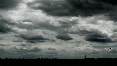 View Clouds On Dark Scary Sky Stock Footage Video 100 Royalty Free