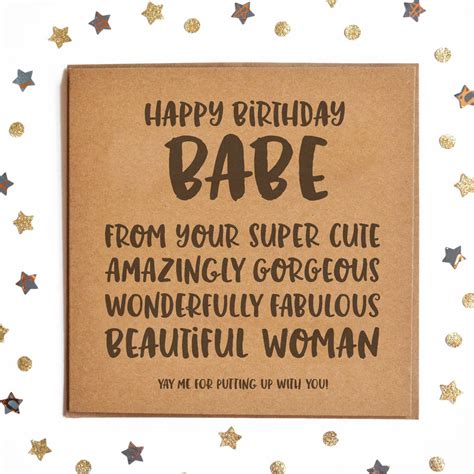 Happy Birthday Babe From Girlfriend Woman Square Card By Lady K