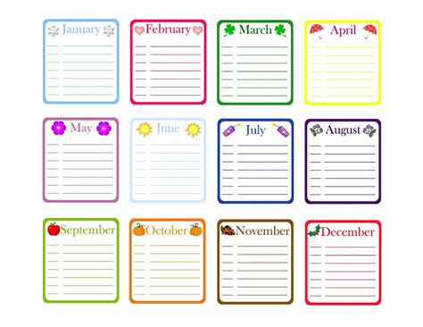 Scrap N Teach Free Classroom Printables Birthday Calendar Calendar